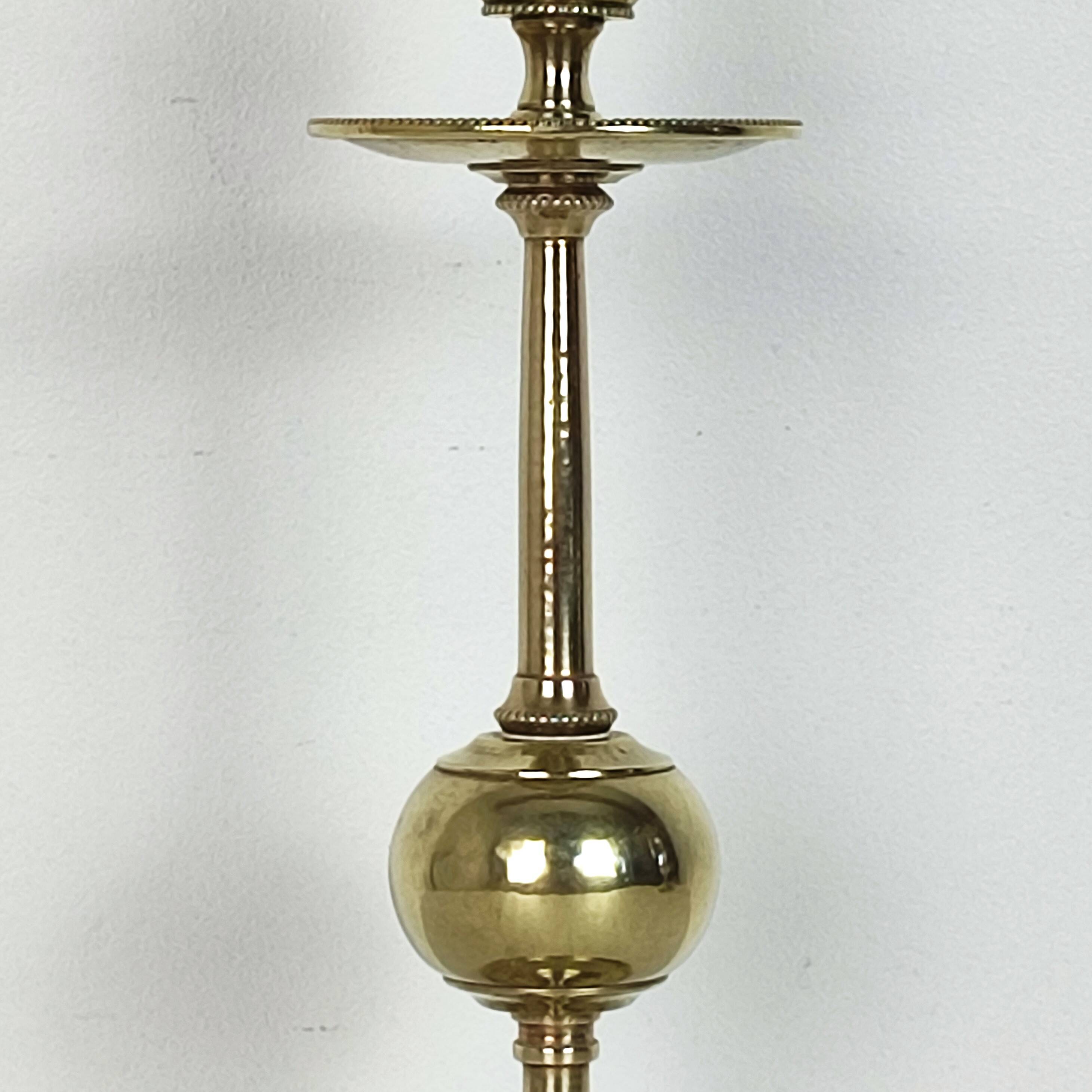 Pair of brass candlesticks
