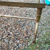Table basse ancien avec plateau marbre vintage