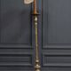 Lampadaire en bronze doré Napoléon III pieds griffes décor de feuillage