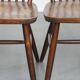 Set of 4 vintage Windsor wooden spindle chairs from the 1970s