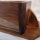 French Art Deco jewellery box handmade in wood and glass