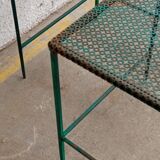 Triangular coffee table in perforated metal Mathieu Mategot