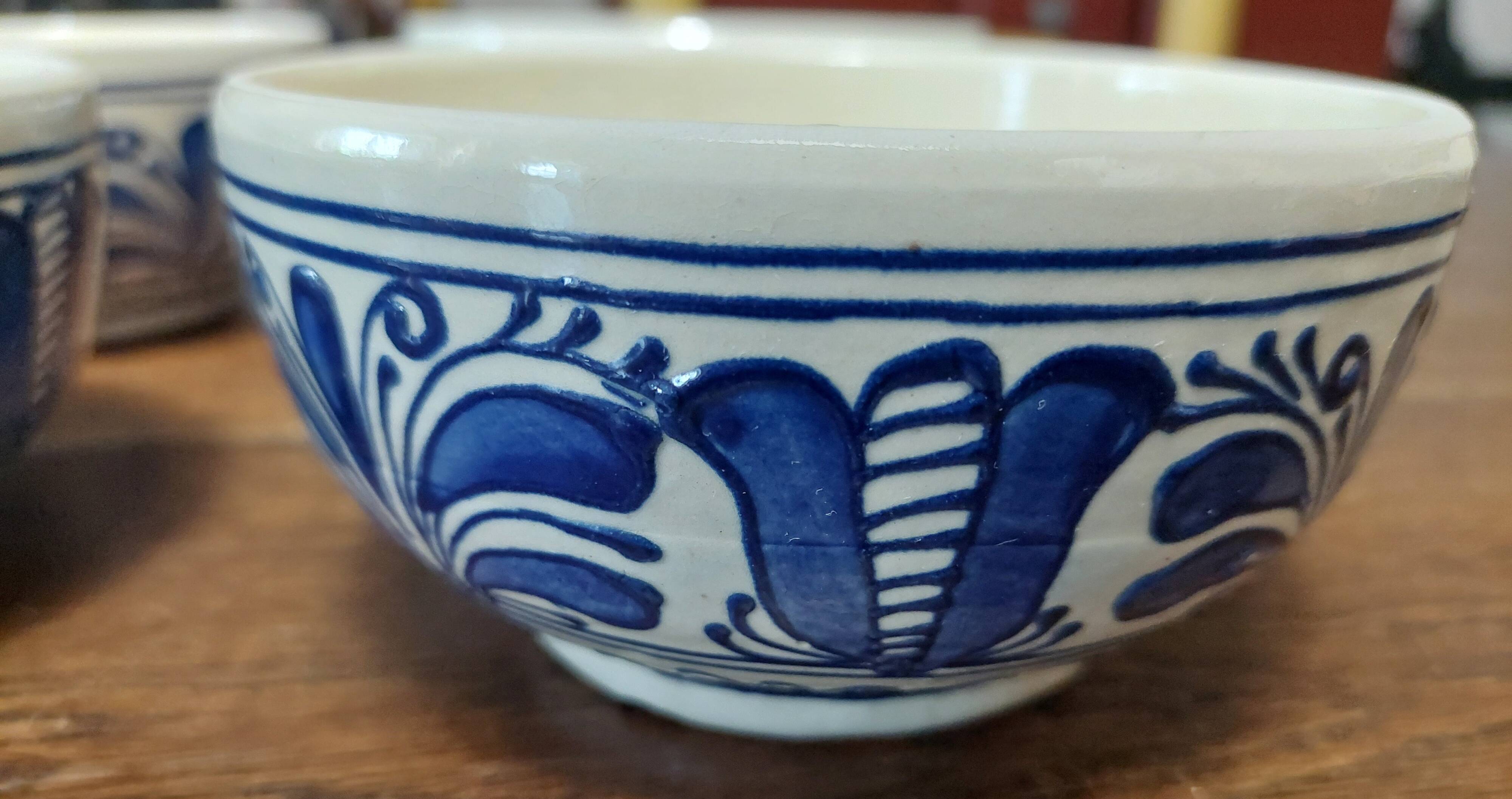 Bowls set of six Korond ceramic Romania 20th century