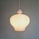 Scandinavian pendant light in white opaline, HA Jakobsson, 1960