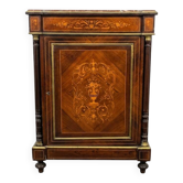 Support furniture with rosewood marquetry and marble top in the Napoléon III style.