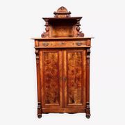 Cabinet époque Biedermeier En Noyer Et Ronce époque XIXeme