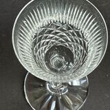 6 anciens verres à vin en cristal taillé