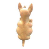 Pre-columbian style terracotta sculpture dancing fat dogs from colima mexico culture