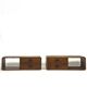 Vintage Danish mid-century floating wall-hung nightstands