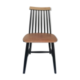 Scandinavian wood and black chair