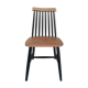 Scandinavian wood and black chair