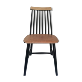 Scandinavian wood and black chair