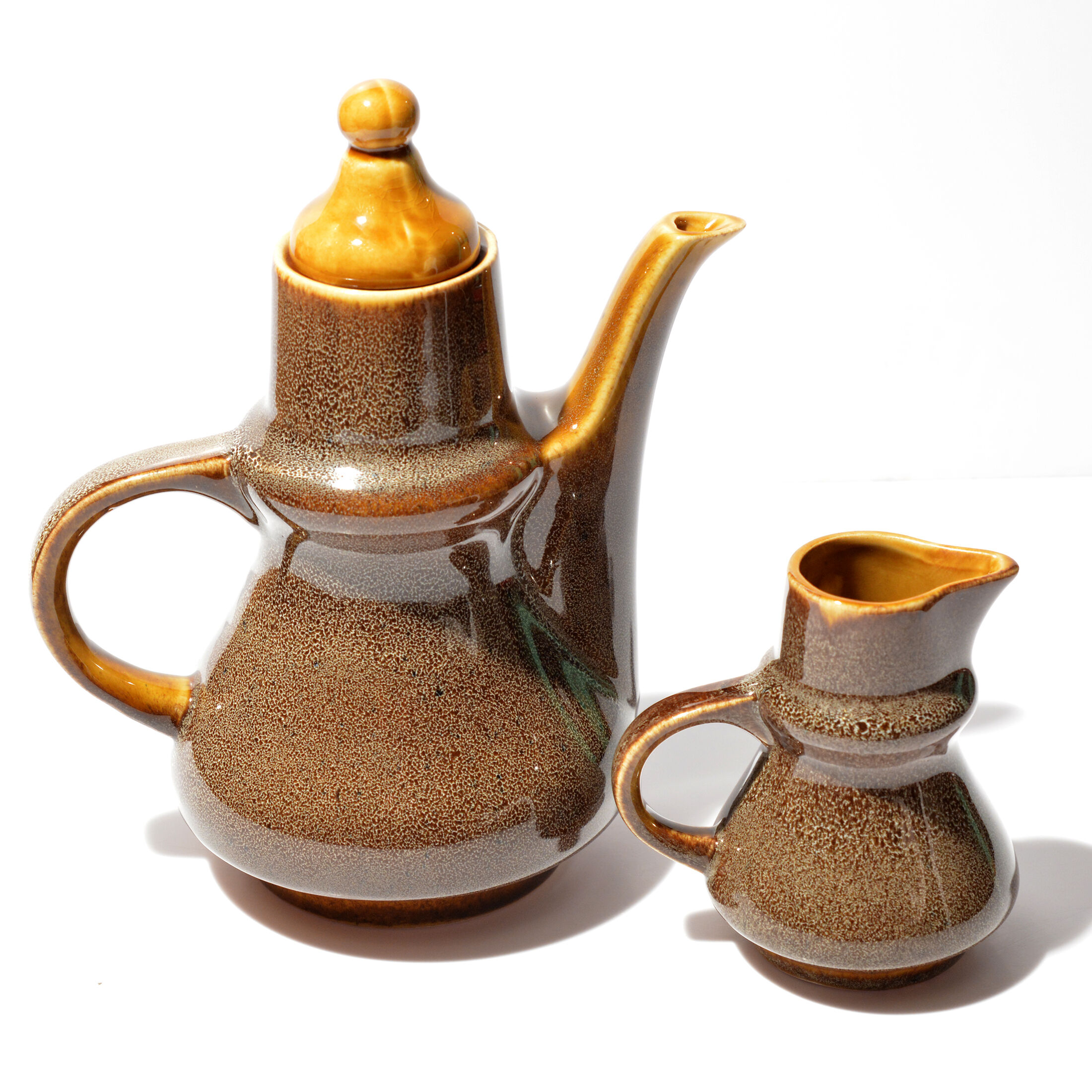 Jug and milk jug, Opal coffee service, designed by A. Sadulski, Poland, 1960s