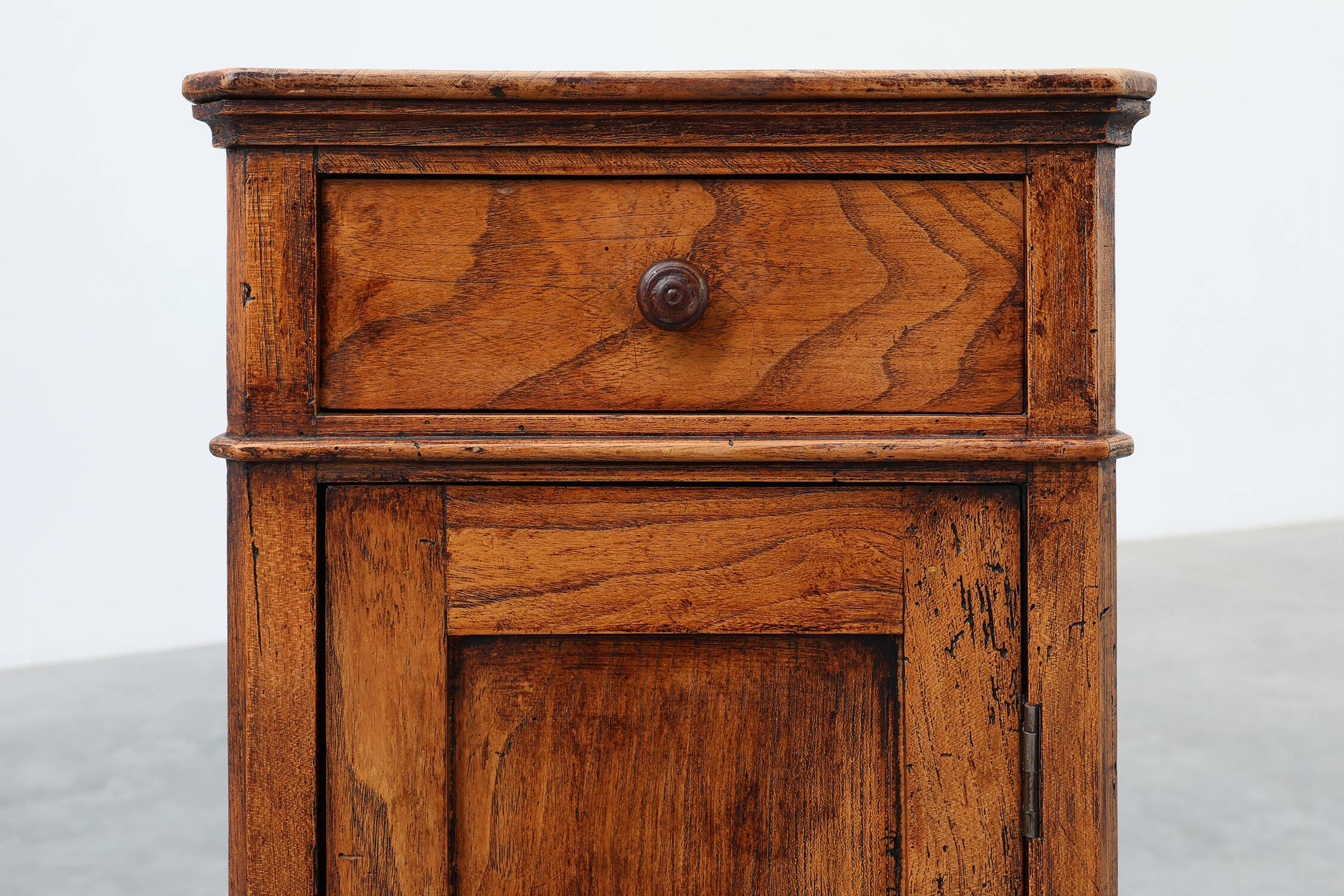 Art Deco walnut bedside cabinet, Belgium, 1920s