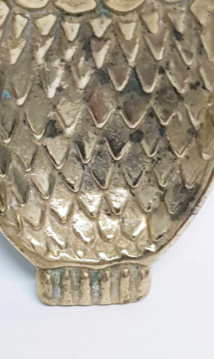 Pair of brass owl ashtrays