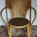 Chaise enfant vintage bois de châtaignier