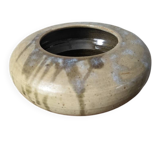 Handmade ceramic vase or empty pocket, Japanese design, Japandi stoneware