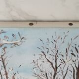 Peinture parc en hiver