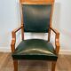 Paire de fauteuils Art déco en chêne et cuir de De Coene Frères