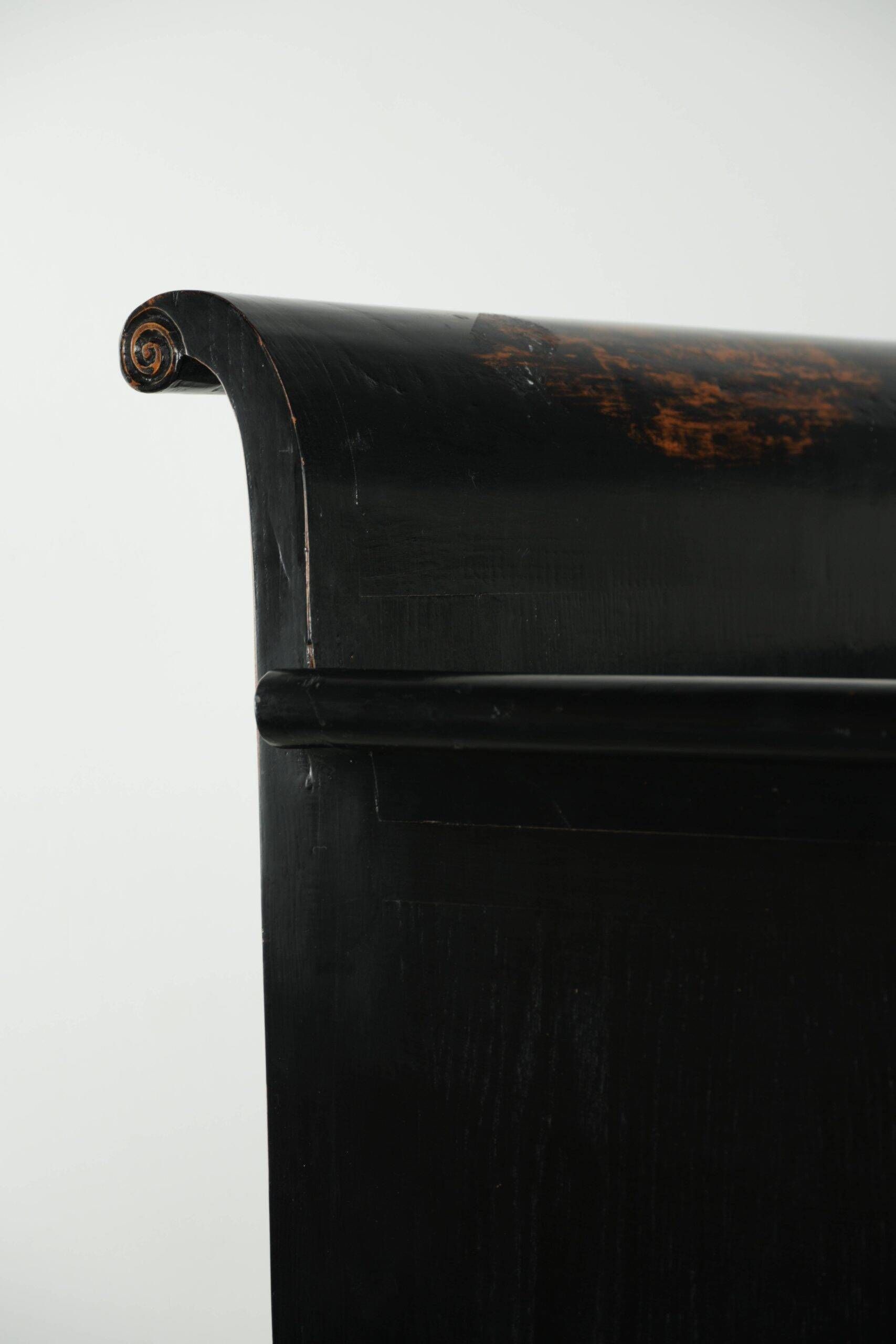 Black wooden chair / side chair from the 20th century in Asian style