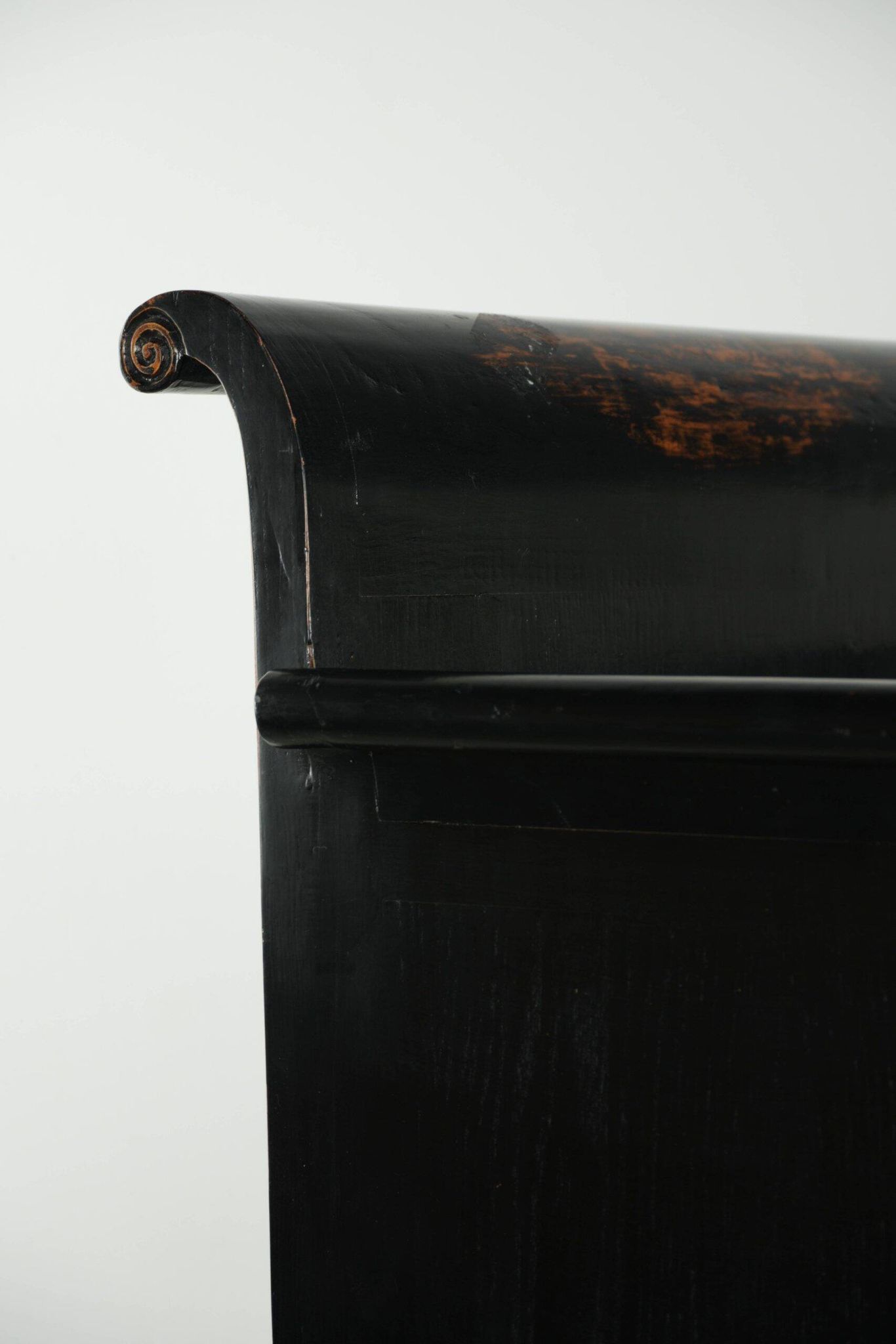 Black wooden chair / side chair from the 20th century in Asian style