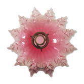Abat jour en verre rose