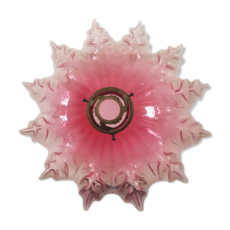 Pink glass lampshade