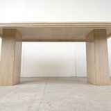 Vintage travertine dining table, 1970s