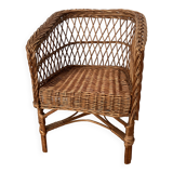 Children's armchair, woven wicker