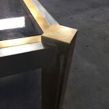 Table laiton et acier brossé 1970