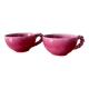 Set of 2 antique pink ceramic mugs