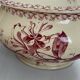 Red earthenware soup tureen, Gien factory, honeysuckle model.