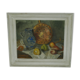 Tableau nature morte vers 1940 huile sur toile par C Chilot