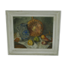 Tableau nature morte vers 1940 huile sur toile par C Chilot