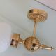 Brass wall light and satin glas vintage 50s-60s