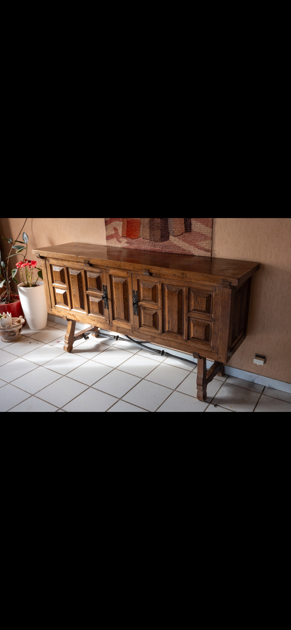Superbe Enfilade Espagnole en Chêne Massif – Style Rustique Chic