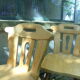 4 chaises en pin vers 1980