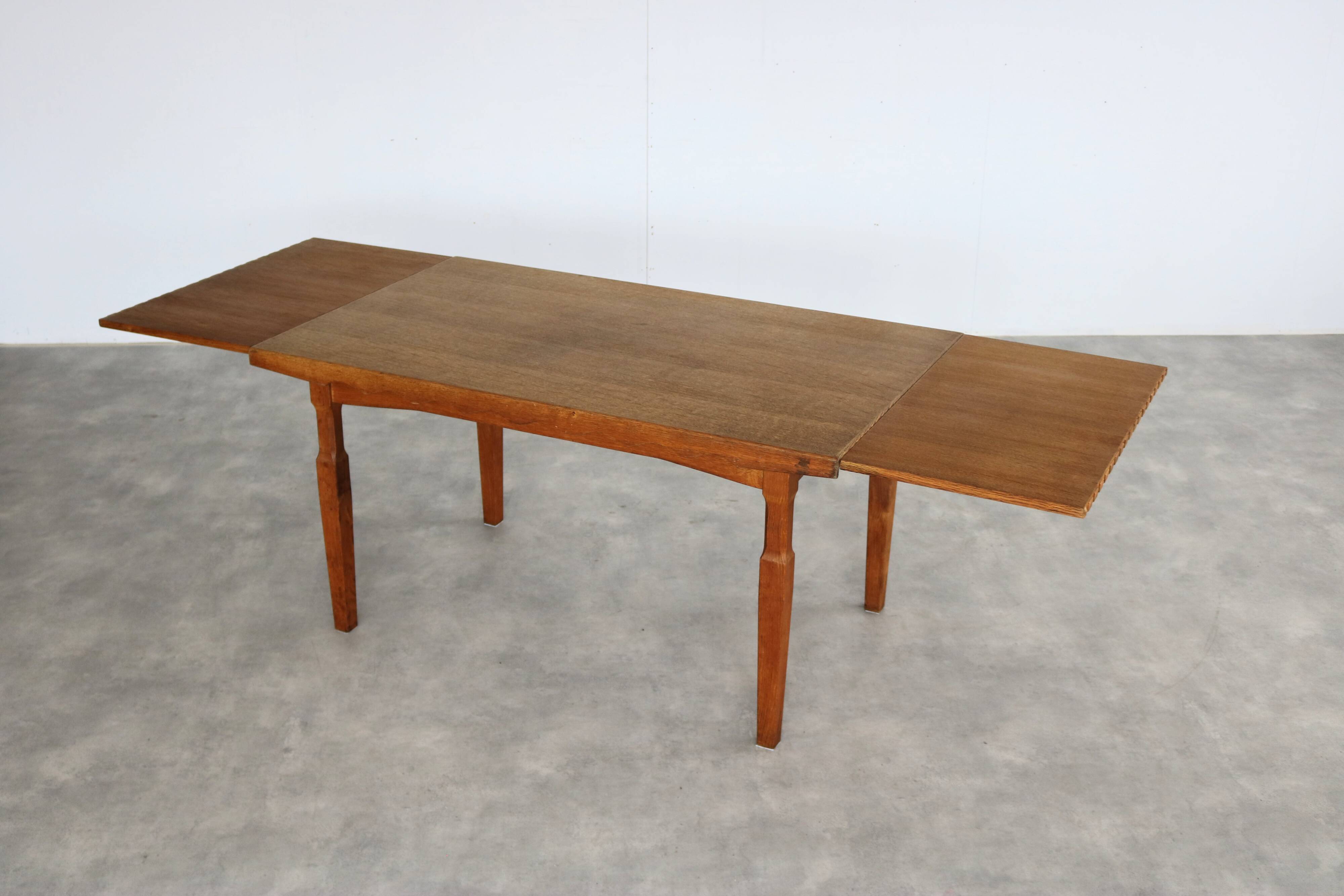 brutalist dining table | vintage table | oak | Kjaernulf