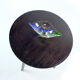 Round Black Coffee Table, Czechoslovakia 1960s