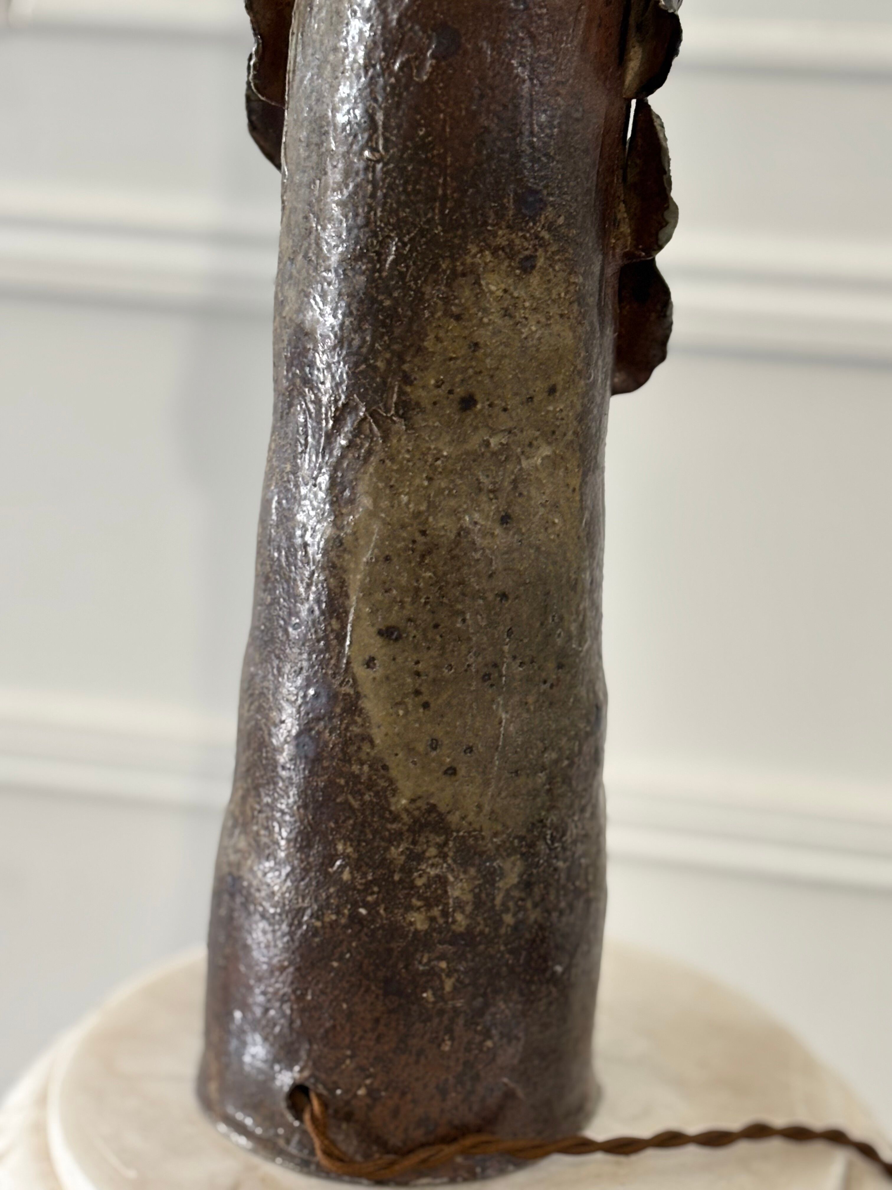 Ceramic lamp base signed Alain GIREL – H. 52 cm