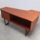 Freestanding 'Boomerang' desk in teak by Peter Løvig Nielsen, 1968