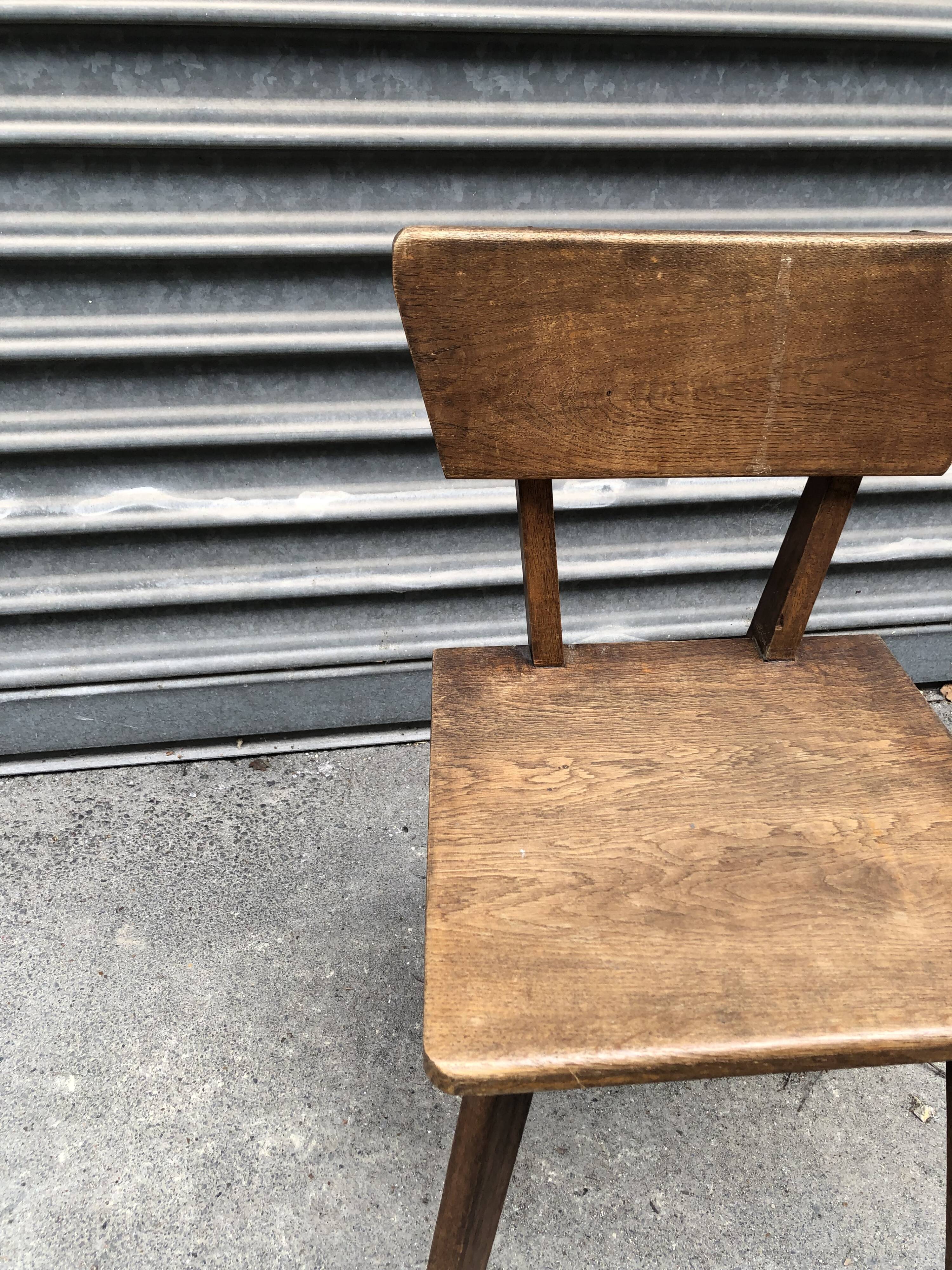 Brutalist wooden chair, year 30/40