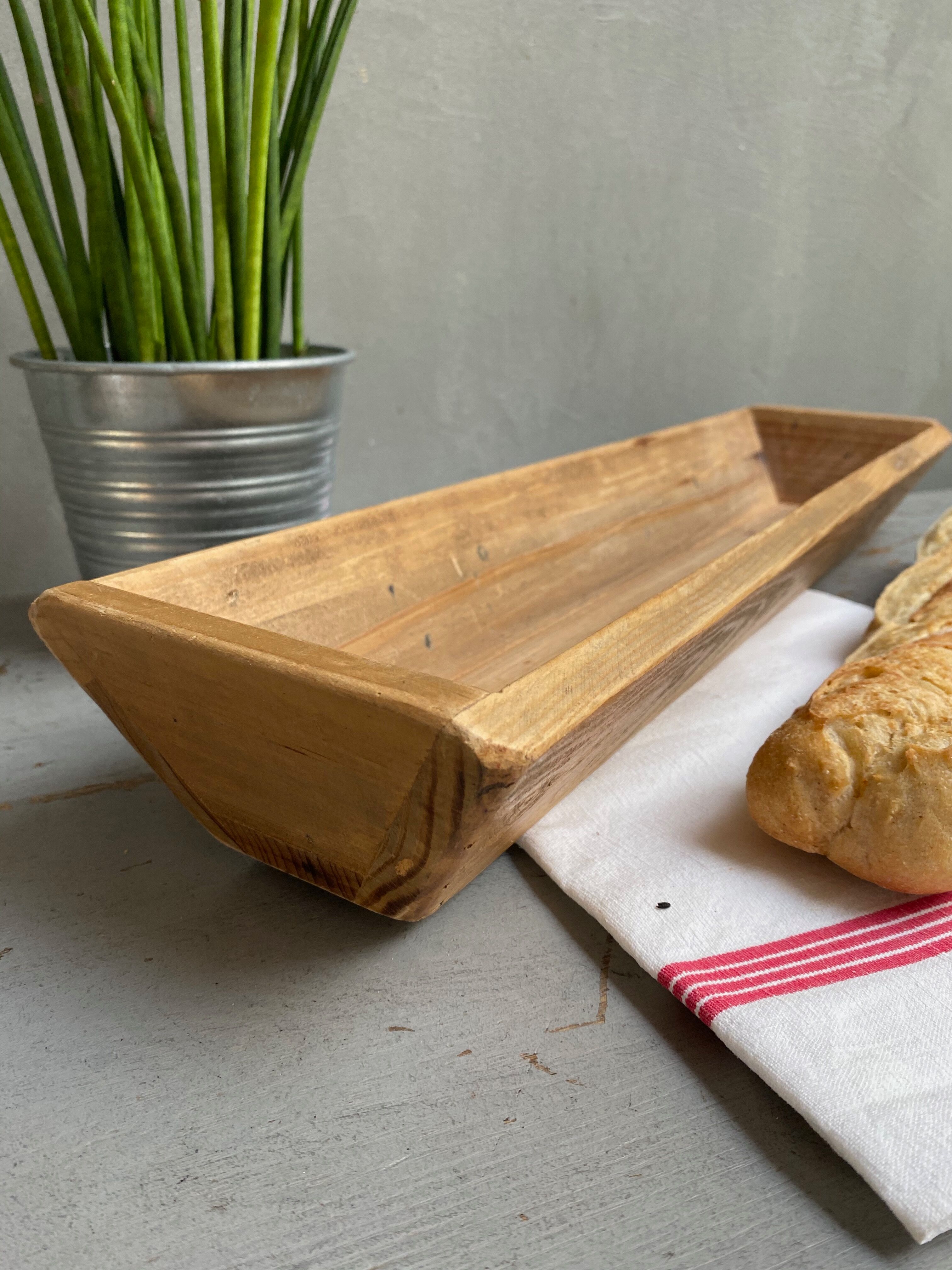 Raw wooden baker's basket