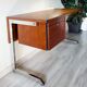 Ordo desk, teak, 1970, chrome cantilever footing