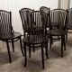 Set of 6 chairs Bistrot Baumann ref 22 curved wood
