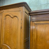 Old wardrobe, painted faux wood 19th century