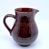 Digoin Sarreguemines brown ceramic jug
