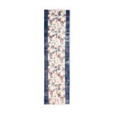 Blue floral vintage runner rug 275x74cm