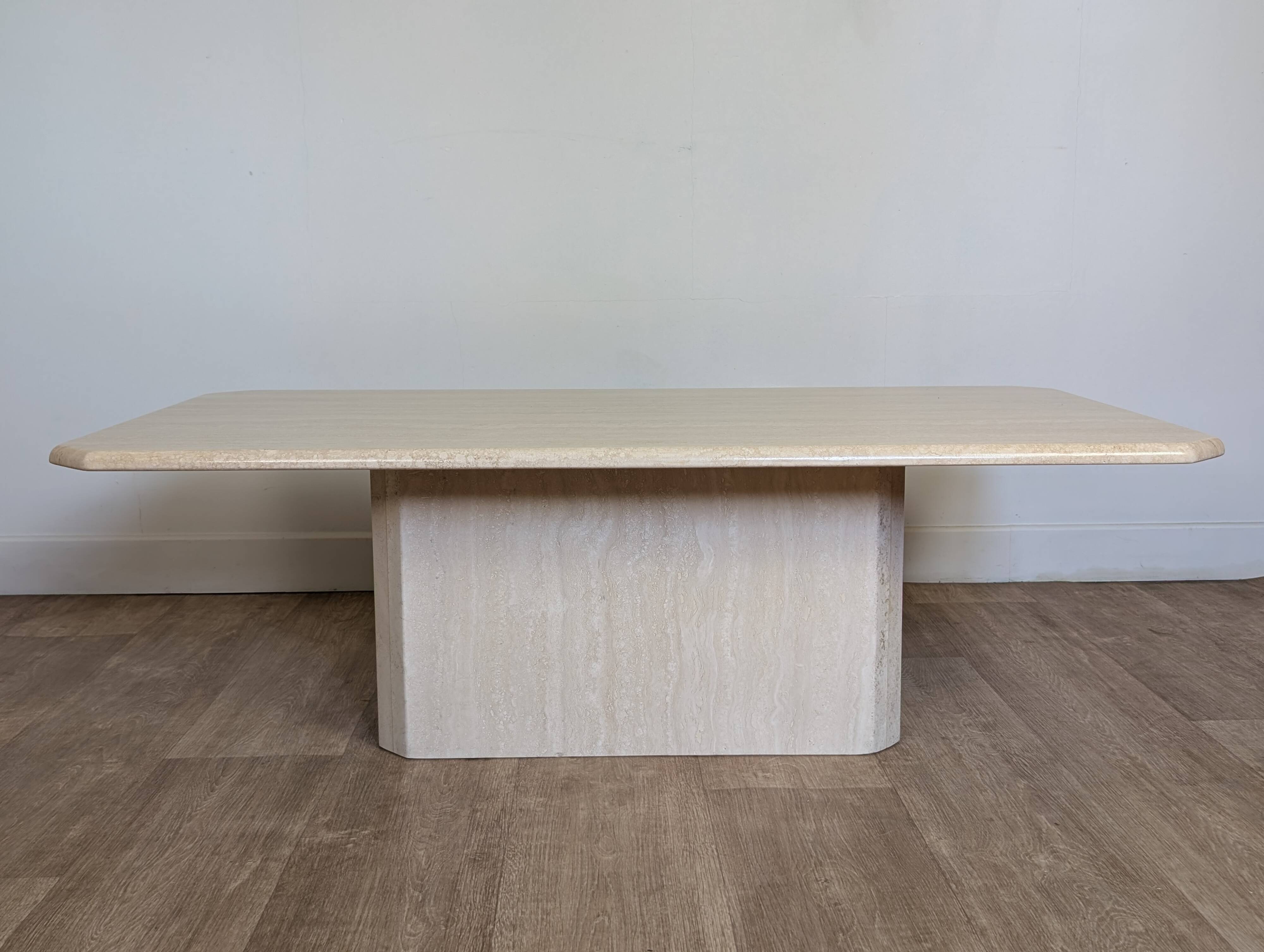 Travertine coffee table