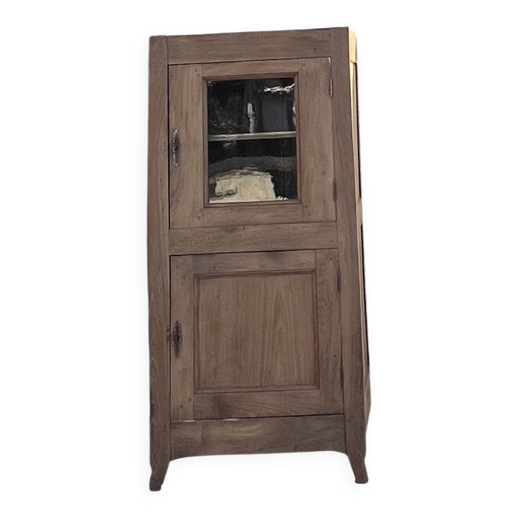 Antique solid oak bonnetière: dresser, cupboard...